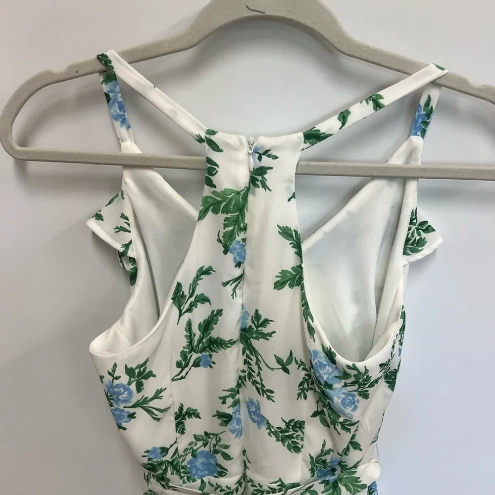 DISNEY PRINCESS RUFFLE MIDI RACER BACK FLORAL DRESS SIZE SMALL - Picture 6 of 11